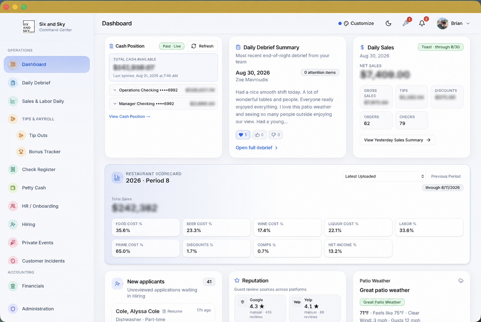 Custom Operations Platforms and Business Command Centers portfolio company